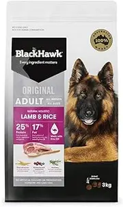 Black Hawk - Adult Dry Dog Food, Lamb and Rice, 3kg