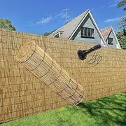 Natural Fencing Rolls, Decorative Bamboo ReedFencing, Privacy Screening for Outdoor Backyard Patio, Home Decorations, 2 3 4 5 6ft High, Balcony Fencing Divider(1.5 * 4m(4.9 * 13.1ft))
