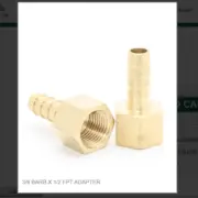 3/8 BARB X 1/2 FPT ADAPTER # 32063