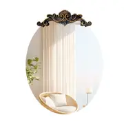 Antique Baroque Oval Mirror - Timeless Vanity Decor