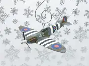 RAF Supermarine Spitfire WWII Single Prop Custom Christmas Ornament Airplane