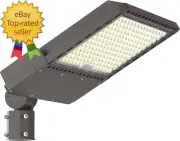 400W LED Parking Lot Light with Slip Fitter 5000K Daylight 56000Lm 1500W HPSHID