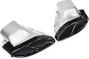 Car Exhaust Tip Compatible For Benz W205 C180 C200 C250 C300 C450 GLE43 W212 Class C Muffler Tip Exhaust Tips TailPipes(Black)
