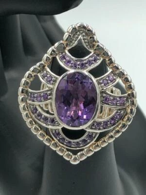 NWT John Hardy Bedeg Amethyst Sterling Silver Ring Size 7 - Stunning!