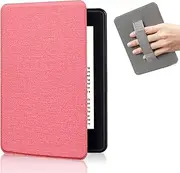 Reelau Case Compatible for Kindle Paperwhite 12th Generation 2024, 7 inch Kindle Paperwhite Signature Edition Case Cover with Hand Strap [Lightweight] [Auto Wake up/Sleeping] [Hand Loop] (Pink)