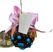 Ornament Gold egg Jeweled Made with Swarovski elements New