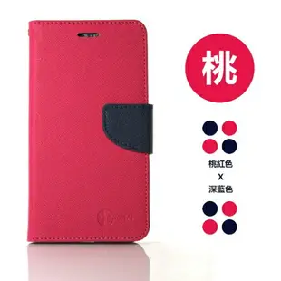 拼接雙色款 ASUS ZC500TG/Zenfone GO 磁扣側掀(立架式)皮套