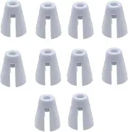 10Pcs White Plastic Coil Claw Thread Spool Cone Holder for Janome 644D/744D Overlocker Serger - DIY Craft Sewing Machine Accessories, 38x32mm