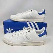 Wmns Adidas Originals Stan Smith Athletic Shoes / White Blue / IG3128 / Size 9