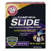 Clump & Seal SLIDE Cat Litter, Easy Clean-Up Multi-Cat Clumping Litter, 28 Lbs