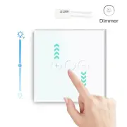 Touch Dimmer Switch 1Gang 1Way Led Dimmer 220V Wall Light Switch Crystal Panel