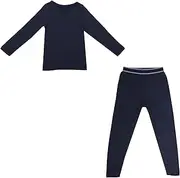 [EVERYDAY KIDS] Boys Thermal Top and Bottom Underwear Set; Long Johns for Kids; Base Layer Set for Cold Weather; Microfleece Moisture Wicking