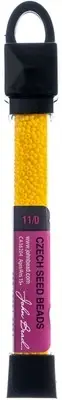 John Bead Czech Seed Beads 24g-11/0 Opaque Golden Yellow 63210001-0834