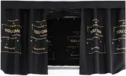 HYJHHY Print Bunk Bed Curtains Dormitory Enclosure Blackout Loft Bed Curtains 1m Wide Single Bed Dustproof Top Bunk Bed Canopy with Rope Loops(Curtain*3+Shelf,1.5M_Black G)