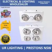 3A 3 in 1 Bathroom Heater Exhaust Fan With LED Light 2 Heat & 4 Heat White
