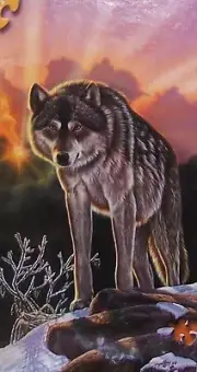 DAWN'S EARLY LIGHT 1000pc Wolf Animal Sunrise 3FT Long BOXLESS Jigsaw Puzzle NEW