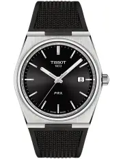 [Tissot] PRX T1374101705100 Watch in Black/Black Rubber