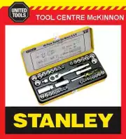 STANLEY 89-506 40 PIECE 1/4” & 3/8” DRIVE METRIC & IMPERIAL SOCKET SET IN CASE