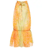 [Stella McCartney] Stella McCartney Printed cotton minidress AU 14 multicoloured