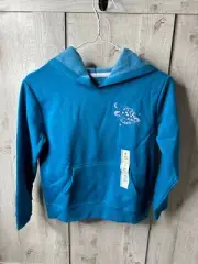 Cat & Jack Youth Girls Hoodie Sweatshirt Size M Blue Cosmic Wonder Outer Space