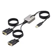 StarTech 2P6FFC-USB-SERIAL 13ft 2-Port USB to RS232 Serial Adapter
