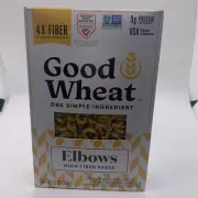 Good Wheat Elbow Macaroni High Fiber Pasta USA Farm Grown 12 Oz B/b 05/25