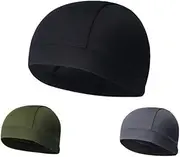 [COLLBATH] Elastic Headband Cycling Cap for Men Women Cooling Hat Liner Quick Dry Beanie for Sports Dark Grey
