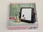 Vtg Cosmetic Mirror Mid Century Modern Lucite Standing Magnifying Double Sided