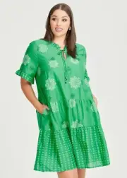 ts Taking Shape Dress Size 16 Sparkle Cotton Voile style NWT