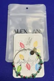 Alex and Ani Holiday Holly Beaded Bangle Bracelet New