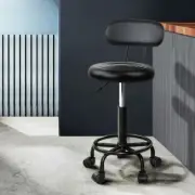 Adjustable Height Salon Stool Round Seat Swivel Barber Chair Gas Lift Lever