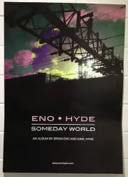 BRIAN ENO & KARL HYDE Someday World Album Promo Poster A2 Underworld Warp ***NEW