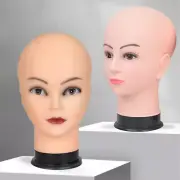 Female Bald Mannequin Head For Making Wigs Training Hat Display Stand Holder
