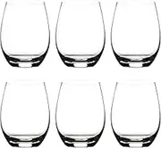 Stemless Wine Glasses(Set of 6)-540ml, 19 oz Crystal Wine Cups for Red or White Wine,Large Water Juice Glasses,No Stem Glass Beverage Cups,Clear Drinking Tumblers for Any Occasion