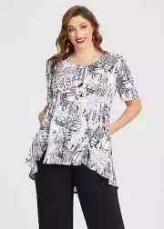 ts Taking Shape Tunic Size 18 Natural Scenic style NWT RRP $140