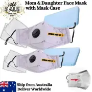 3 Layers Washable Face Mask with Vent |Face Mask Storage Cage | Valves