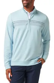TravisMathew Upgraded Quarter Zip Sweatshirt in Cory Blue at Nordstrom, Size Medium