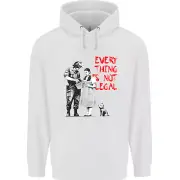 Banksy Art Everything Is Not Legal Mens 80% Cotton Hoodie