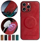 For Samsung A06 A16 A36 A55 A54 A35 A25 A15 Magnetic Car Retro PU Leather Case