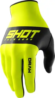 Shot Draw Sky Kids Motocross Gloves, yellow, Size 8/9