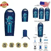 All-Season Youth Sleeping Bag with Fun Dinosaur Design - Ultra Lightweight