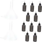 HOMOBABE 10Pcs Applicator Bottle Portable Glue Tip Bottles with Funnel for Crafting Painting Scrapbooking and Precision Application