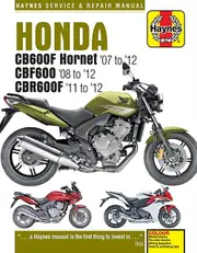 Honda Cb600 Hornet Cbf600 Cbr600f 07 12 by Matthew Coombs Paperback Book