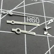 12.5mm Watch Hands Silver Trim Green Lume for Miyota OS10 OS20 OS22 OS60 OS80