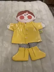 Playskool Dapper Dan Rain Jacket and Boots On Cardboard Figure