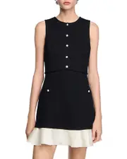 Sandro Two Tone Tweed Short Dress