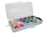 Bobbin Box Organizers + 28 Premium Style 17222 for Singer Class 66 Metal Bobbins
