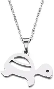 [SHMAZ] Stainless Steel Necklace For Women Man Tortoise Gold And Silver Color Pendant Necklace