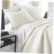 Twin Quilt Bedspread Set, Twin or Twin Twin / Twin XL 16 - Off-white (Cream)