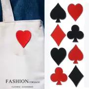 8pcs Spades Poker Embroidery Patches Thermoadhesive Patches Clothing Appliques